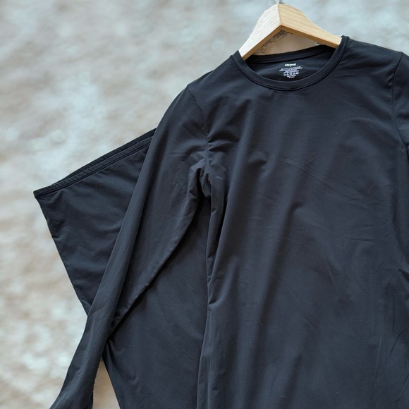 SKIMS Fits Everybody Crewneck Long Sleeve Dress in Onyx L - Picture 4 of 5